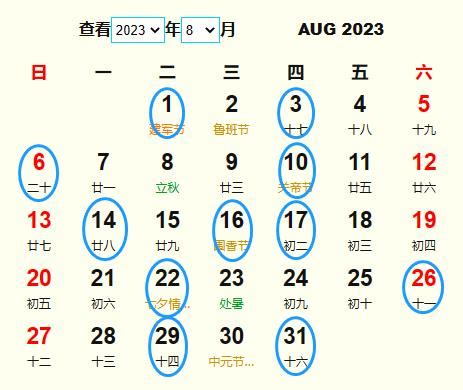 2023上位吉日|2023年黄道吉日